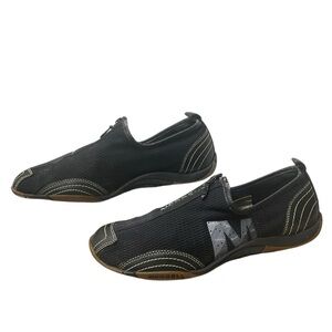 Merrell Barrado Athletic Shoes Black Mesh Zip Up Slip On Women's Size 7.5